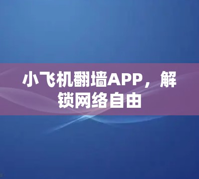 小飞机翻墙APP,解锁网络自由 小飞机翻墙APP,解锁网络自由