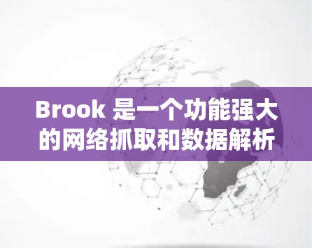 Brook 是一个功能强大的网络抓取和数据解析工具,常用于爬虫、数据采集等场景。以下是一些关于 Brook 客户端使用教程的关键点和步骤 Brook 是一个功能强大的网络抓取和数据解析工具,常用于爬虫、数据采集等场景。以下是一些关于 Brook 客户端使用教程的关键点和步骤