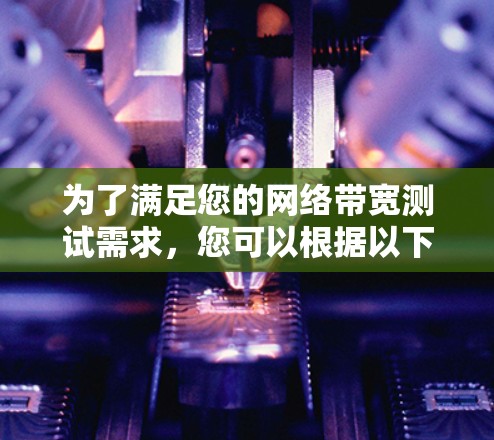 为了满足您的网络带宽测试需求，您可以根据以下几点进行选择